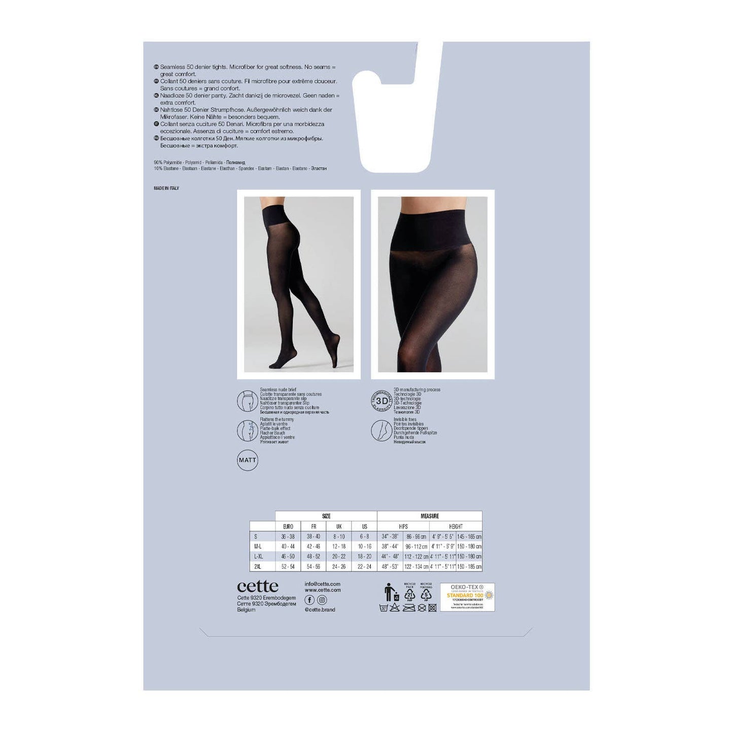 Collants Sans Couture Opaques 50 Den