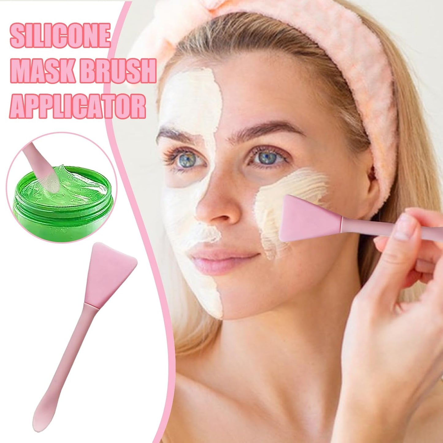 Applicateur De Pinceau Pour Le Visage,Applicateur De Crème Pour Le Visage | Applicateur Portatif De Couverture De Visage De Brosse De Visage De Silicone - Accessoires D'Outils De Beauté,