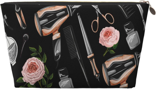 Outils De Coiffeur, Trousse De Maquillage Trousse À Cosmétiques Trousse De Toilette De Voyage Portable Pochette De Toilette