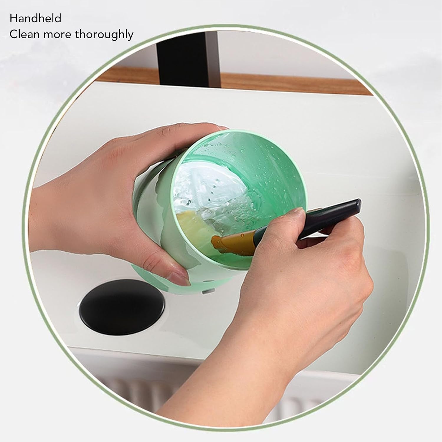 Outil De Nettoyage De Pinceaux De Maquillage Électrique, Machine De Nettoyage De Pinceaux Cosmétiques USB Automatique Portable, Ensemble De Pinceaux De Maquillage De Beauté Vert,