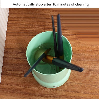 Outil De Nettoyage De Pinceaux De Maquillage Électrique, Machine De Nettoyage De Pinceaux Cosmétiques USB Automatique Portable, Ensemble De Pinceaux De Maquillage De Beauté Vert,