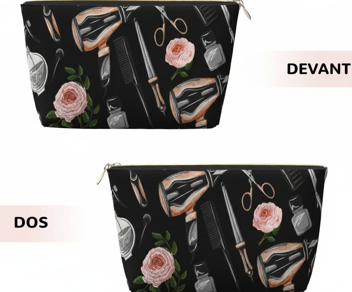 Outils De Coiffeur, Trousse De Maquillage Trousse À Cosmétiques Trousse De Toilette De Voyage Portable Pochette De Toilette