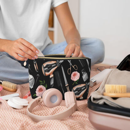Outils De Coiffeur, Trousse De Maquillage Trousse À Cosmétiques Trousse De Toilette De Voyage Portable Pochette De Toilette