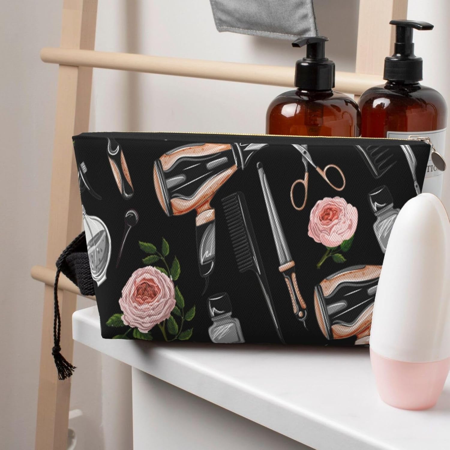 Outils De Coiffeur, Trousse De Maquillage Trousse À Cosmétiques Trousse De Toilette De Voyage Portable Pochette De Toilette