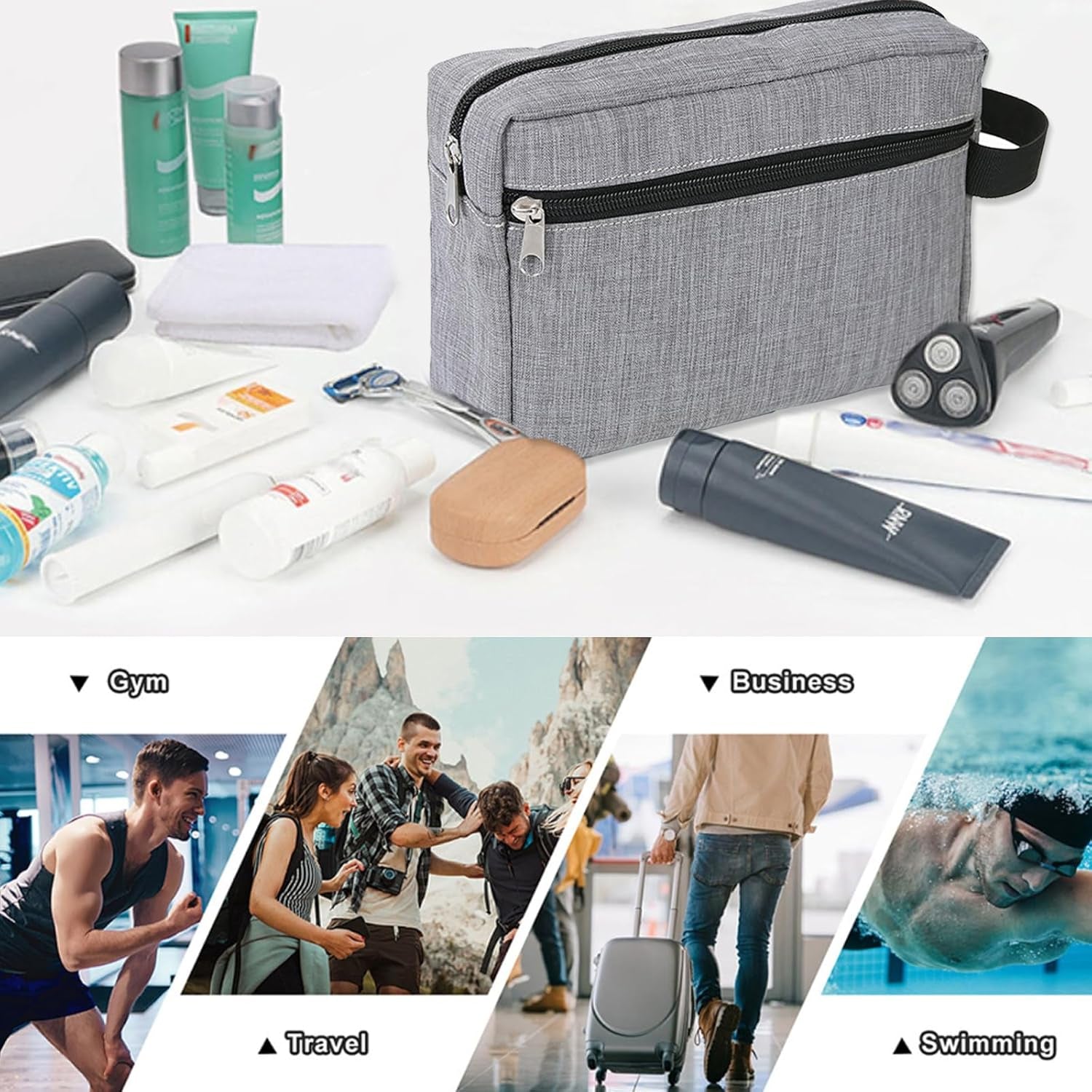 2 Pcs Trousse De Toilette Homme Voyage, Trousse Toilette Voyage Adolescents, Trousse De Toilette Voyage Compacte Et Pratique, Trousse De Toilette Enfant Garcon Our Voyage Et Enfant Garçon